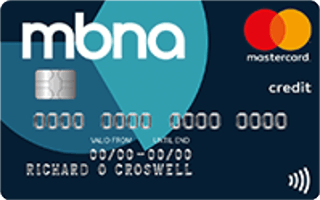 mbna purchase credit card example